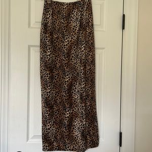 😍VINTAGE JOULE LEOPARD PRINT SEXY SLIT SKIRT😍